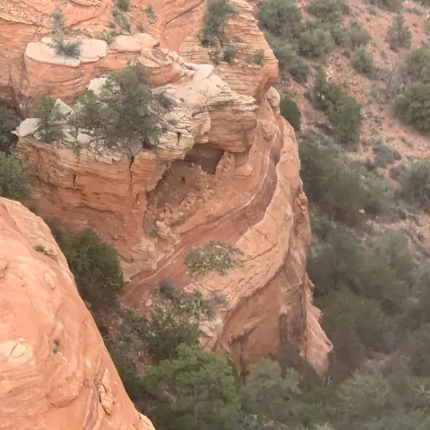 a canyon with a mountain in the background