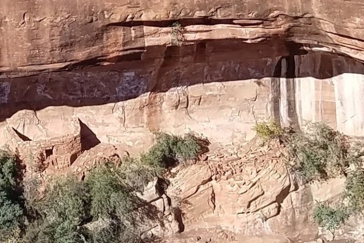 a valley in the background
