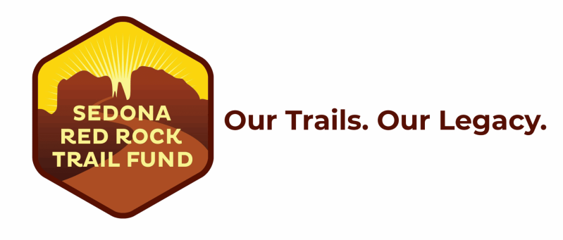 Logo of Sedona Red Rock Trail Fund with slogan 'Our Trails. Our Legacy.'